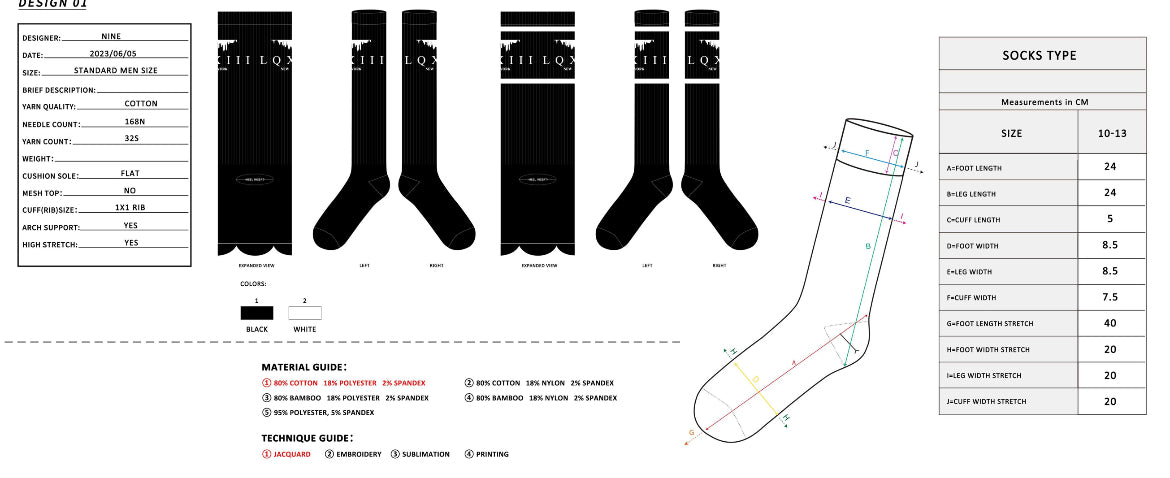 Limited Edition LQXIII Luxury Socks