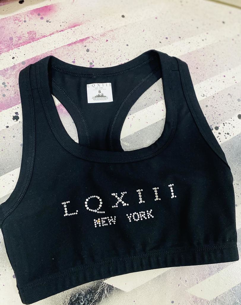 LQXIII SWARSKI CRYSTAL BRALET (JET BLACK)