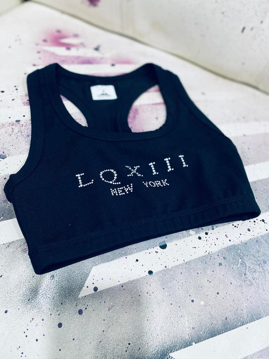 LQXIII SWARSKI CRYSTAL BRALET (JET BLACK)